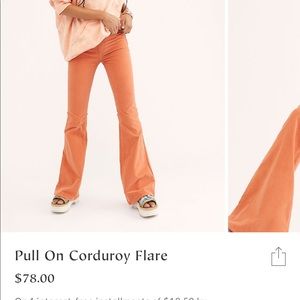 Free People pull on corduroy flare